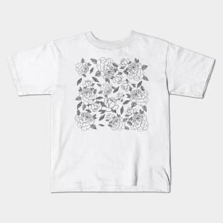 Patern black roses Kids T-Shirt